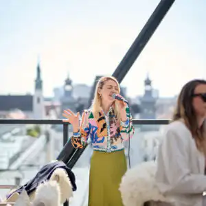 Live-Musik beim Rooftop Brunch in der Lamée Bar Wien